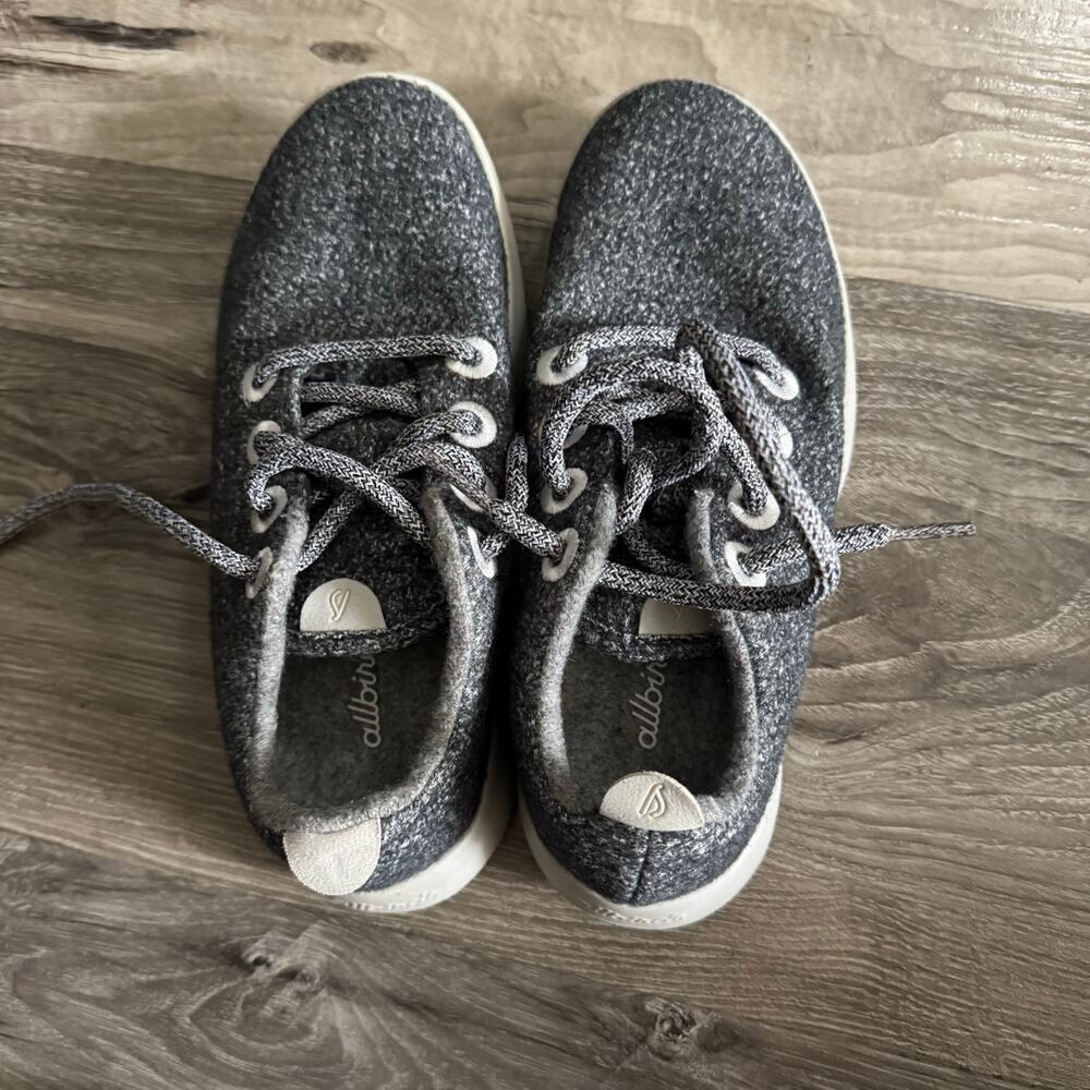 Allbirds Wool Runners Gray Merino Wool Sneakers Womens Size 5 Lace Up